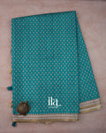 Teal Blue Semi Tussar Saree