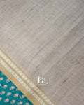 Teal Blue Semi Tussar Saree