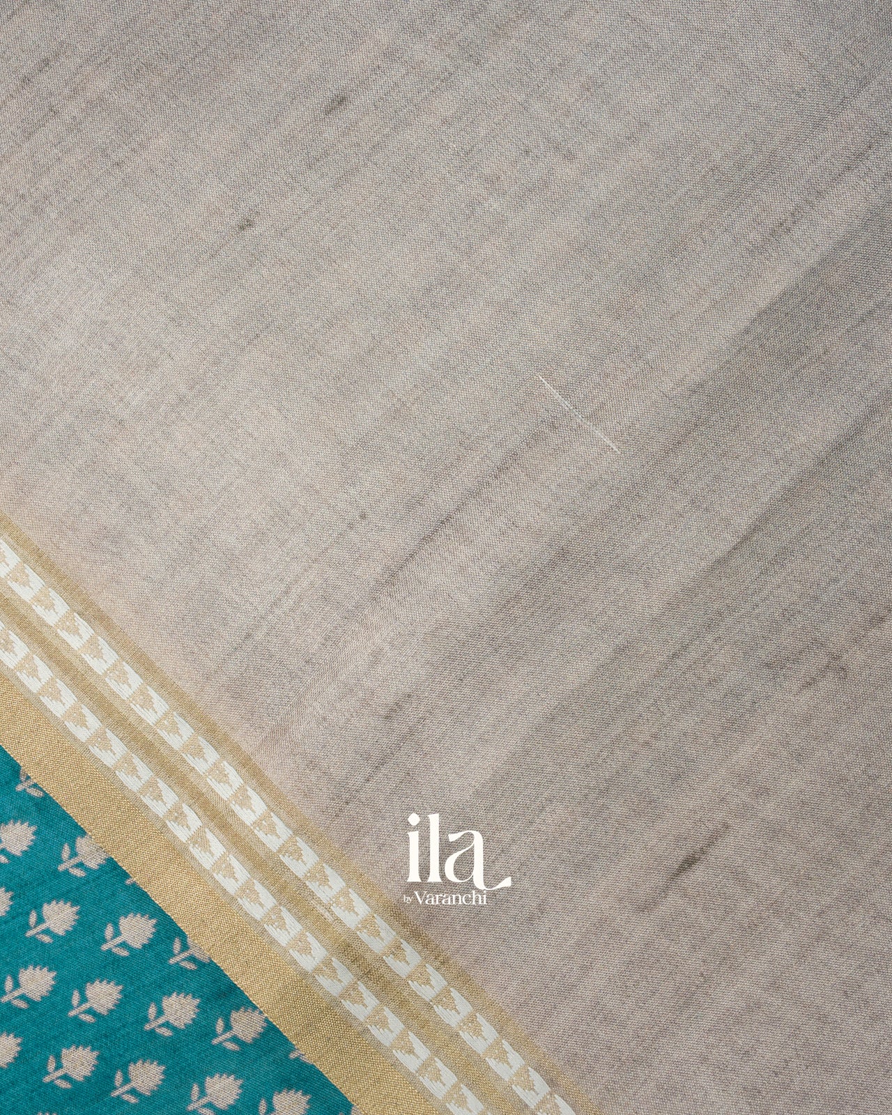 Teal Blue Semi Tussar Saree