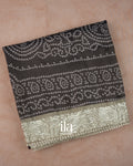 Black Bandhani Printed Semi Tussar Silk Saree