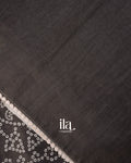 Black Bandhani Printed Semi Tussar Silk Saree