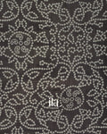 Black Bandhani Printed Semi Tussar Silk Saree