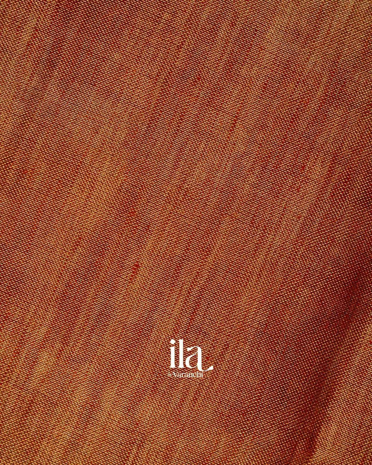 Rust Copper Sonarupa Bordered Semi Linen Saree
