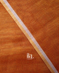 Rust Copper Sonarupa Bordered Semi Linen Saree