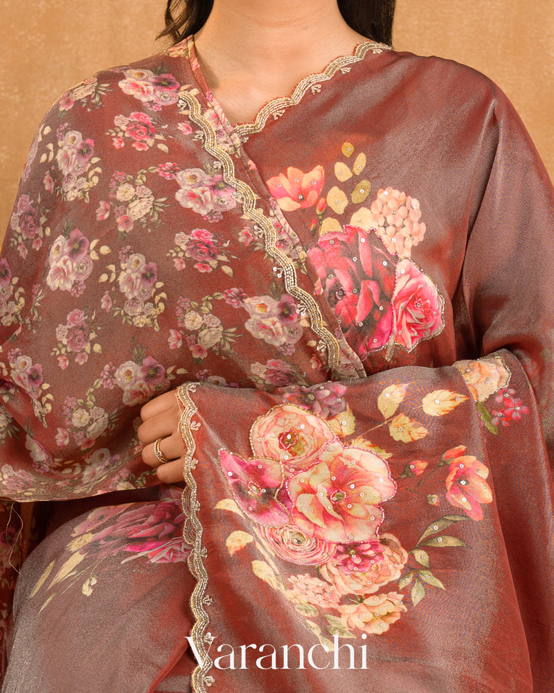 Matching Printed Blouse