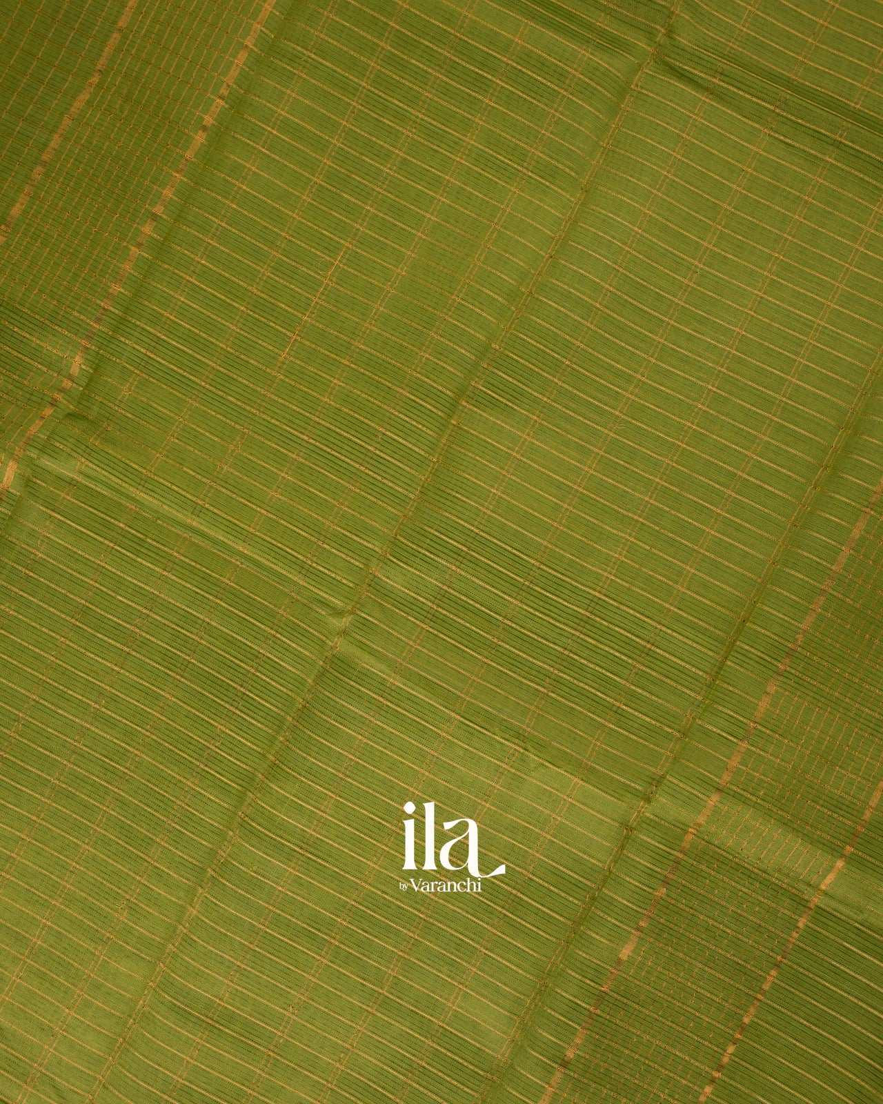 Mehandi Green Checkered Semi Mangalgiri Silk Cotton Handloom Saree