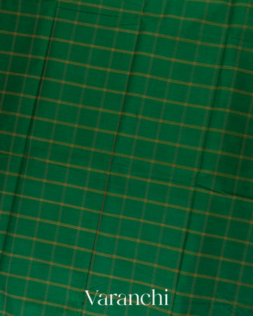 Dark Green Pure Kanchipuram Silk Cotton Saree
