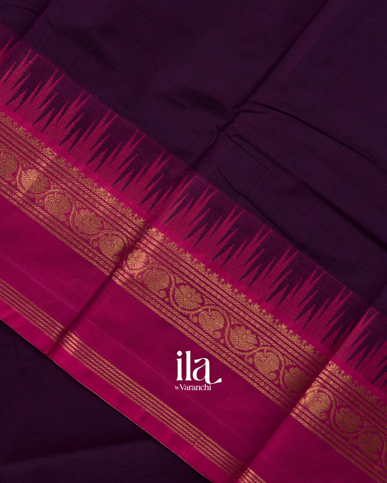 Deep Purple Kanchipuram Cotton Saree