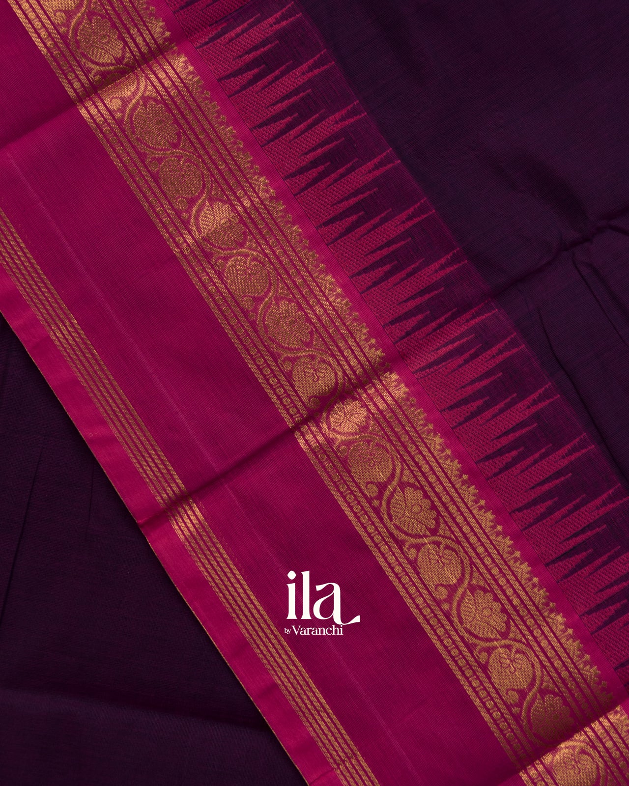 Deep Purple Kanchipuram Cotton Saree