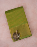 Mehandi Green Checkered Semi Mangalgiri Silk Cotton Handloom Saree