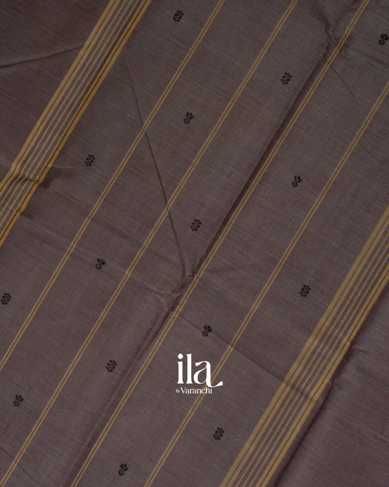 Dark Grey Pure Chettinad Cotton Handloom Saree