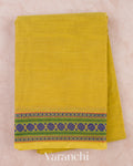 Lemon Yellow Pure Kanchipuram Cotton Saree 