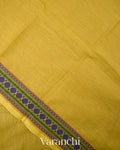 Lemon Yellow Pure Kanchipuram Cotton Saree 
