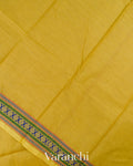 Lemon Yellow Pure Kanchipuram Cotton Saree 