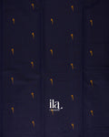 Light Navy Blue Pure Chettinad Cotton Handloom Saree