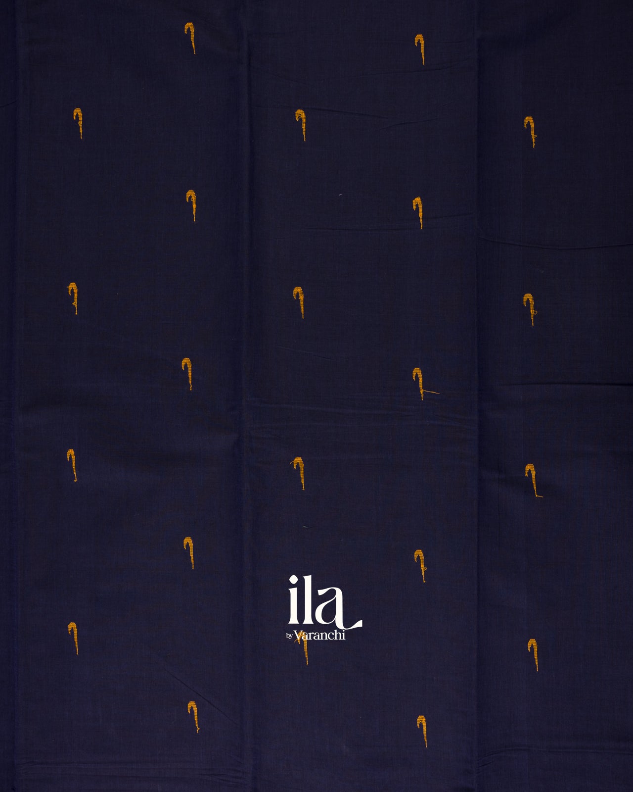 Light Navy Blue Pure Chettinad Cotton Handloom Saree