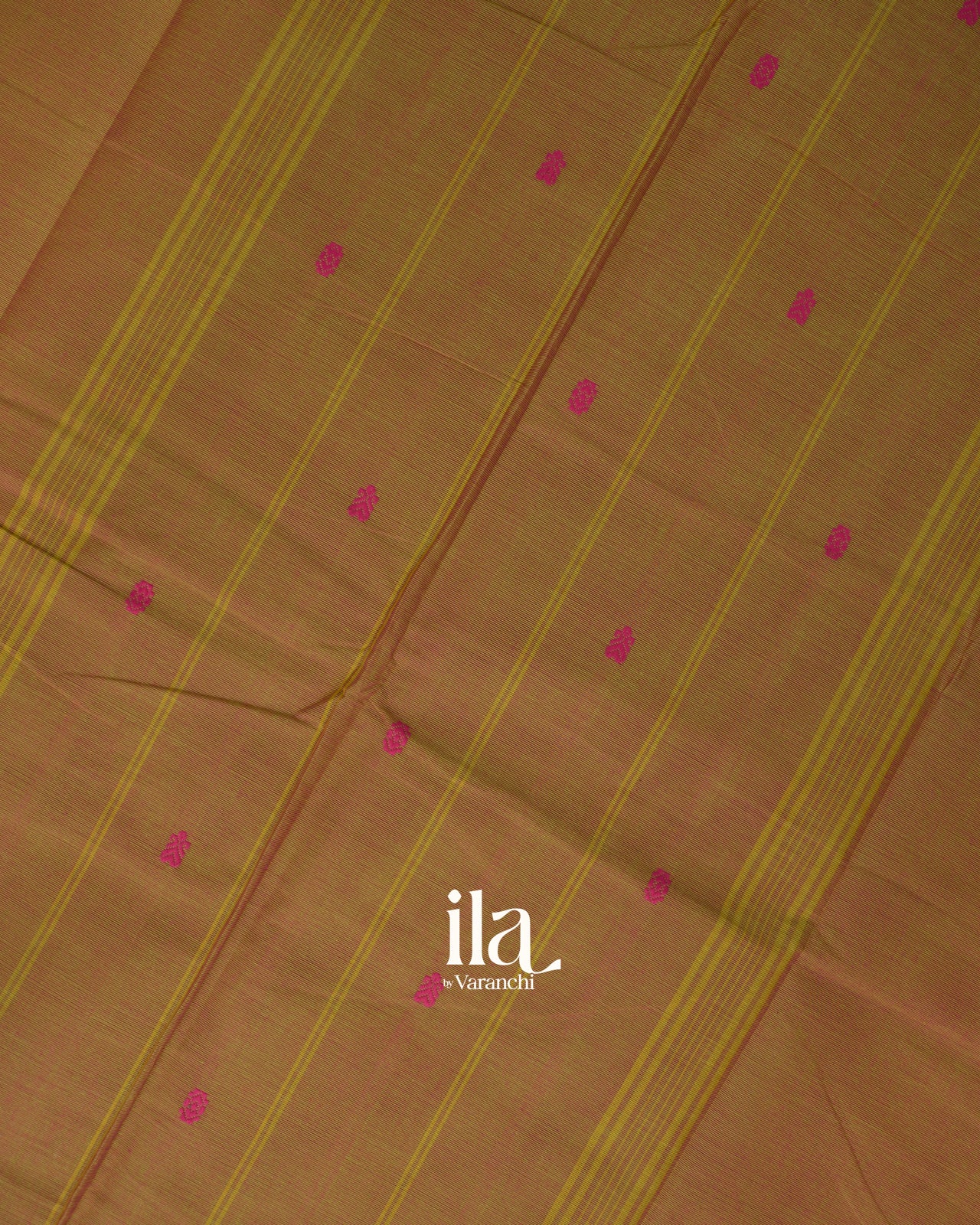 Mustard Gold Pure Chettinad Cotton Handloom Saree