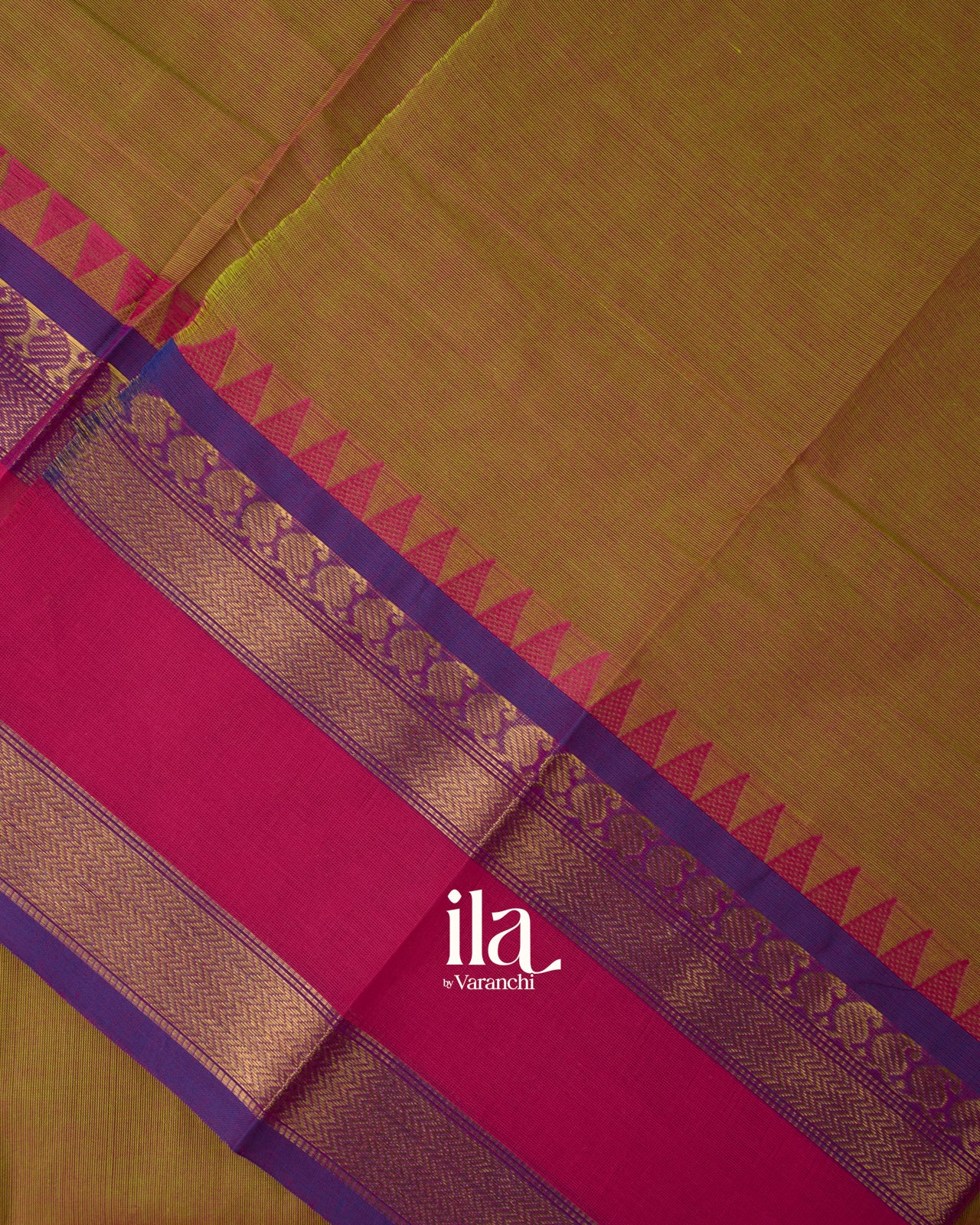 Mustard Gold Pure Chettinad Cotton Handloom Saree