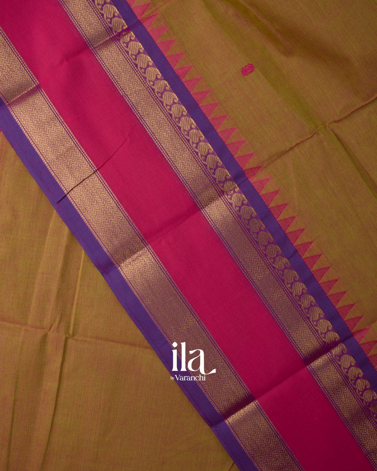 Mustard Gold Pure Chettinad Cotton Handloom Saree
