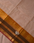 Muted Peach Pure Chettinad Cotton Handloom Saree