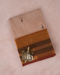 Muted Peach Pure Chettinad Cotton Handloom Saree