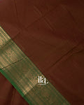 Rust Brown Pure Chettinad Cotton Handloom Saree
