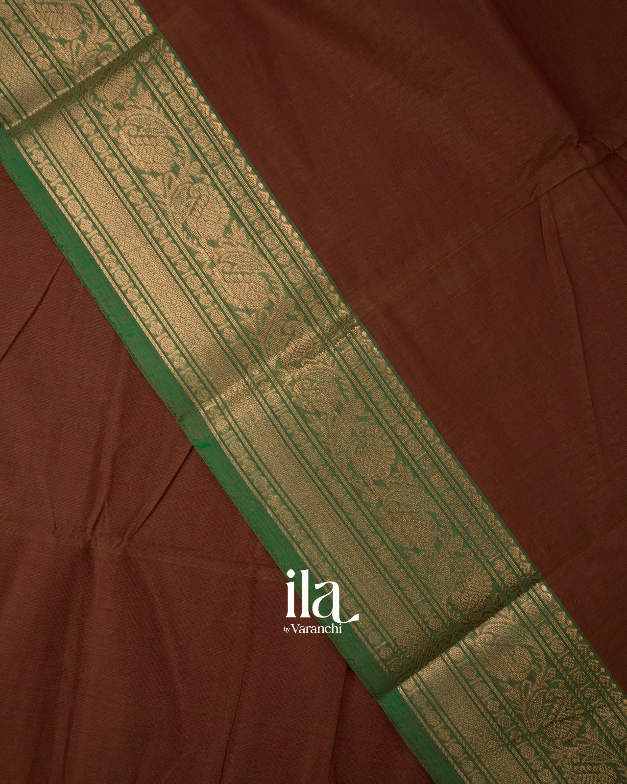 Rust Brown Pure Chettinad Cotton Handloom Saree