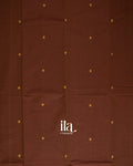 Rust Brown Pure Chettinad Cotton Handloom Saree