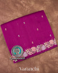 Magenta Semi Tussar Silk Saree