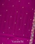 Magenta Semi Tussar Silk Saree
