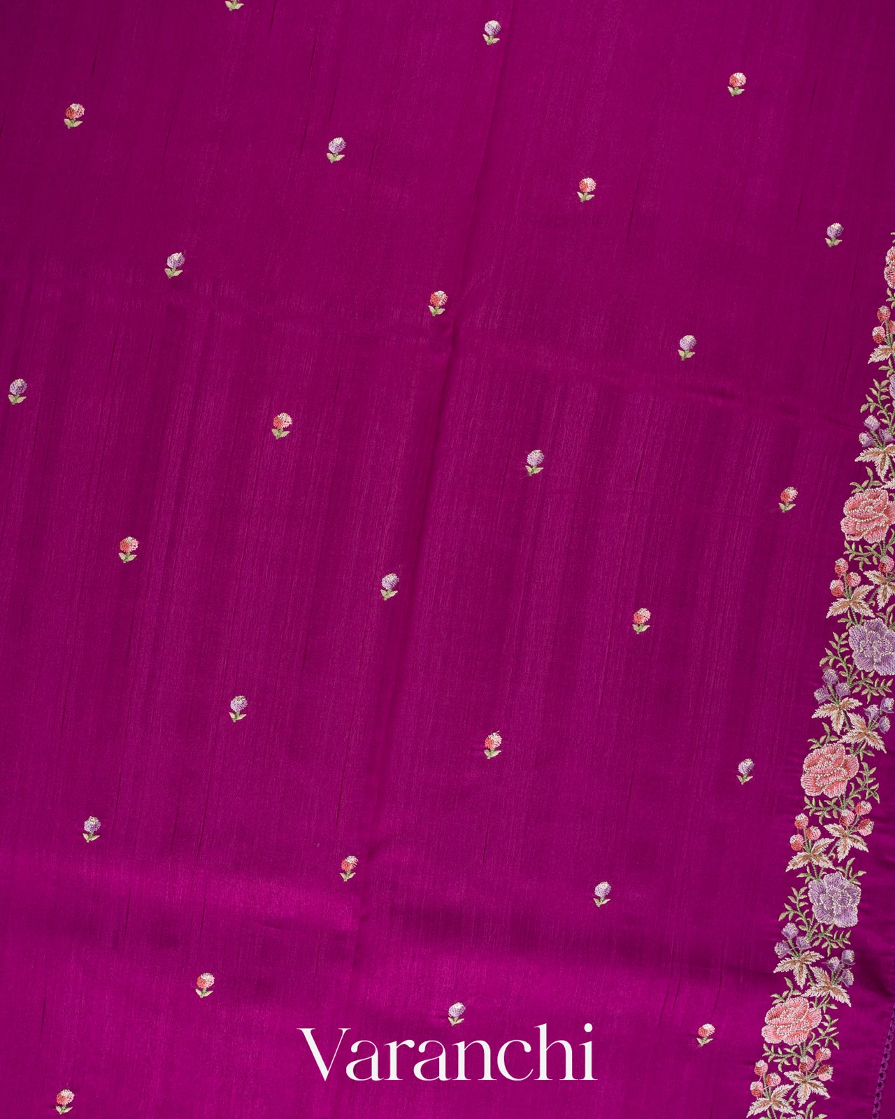 Magenta Semi Tussar Silk Saree
