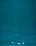 Deep Peacock Blue Semi Tussar Silk Saree
