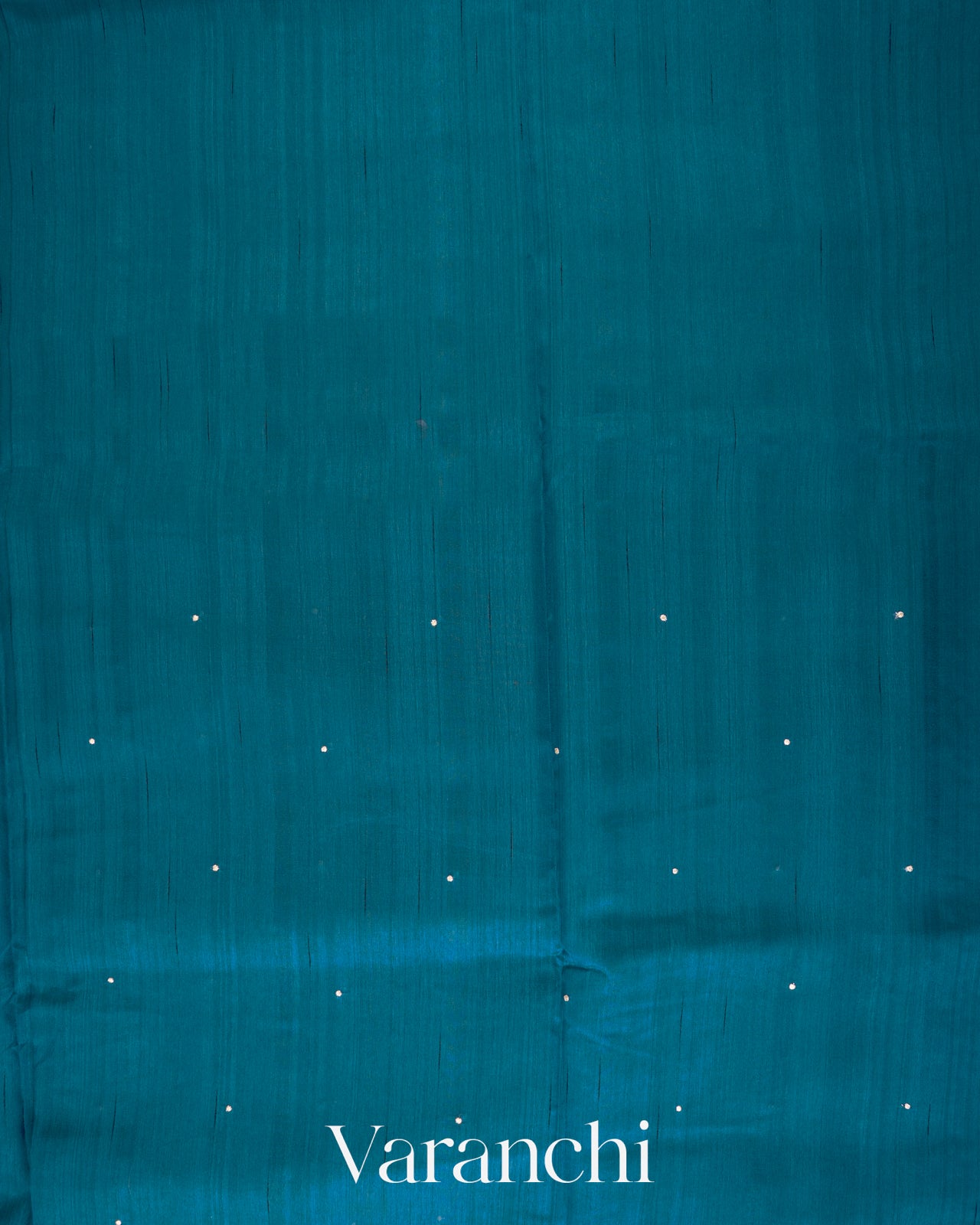 Deep Peacock Blue Semi Tussar Silk Saree